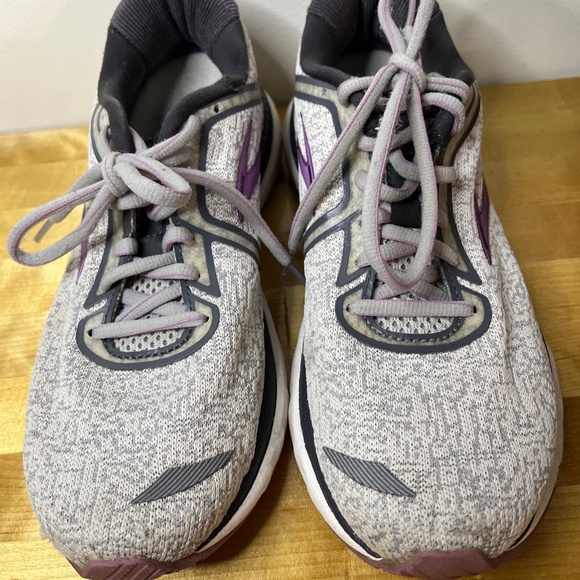 WOMEN'S Brooks Adrenaline GTS XX 20 Gray Purple Running Shoes Cushion Size 8 - Picture 15 of 16